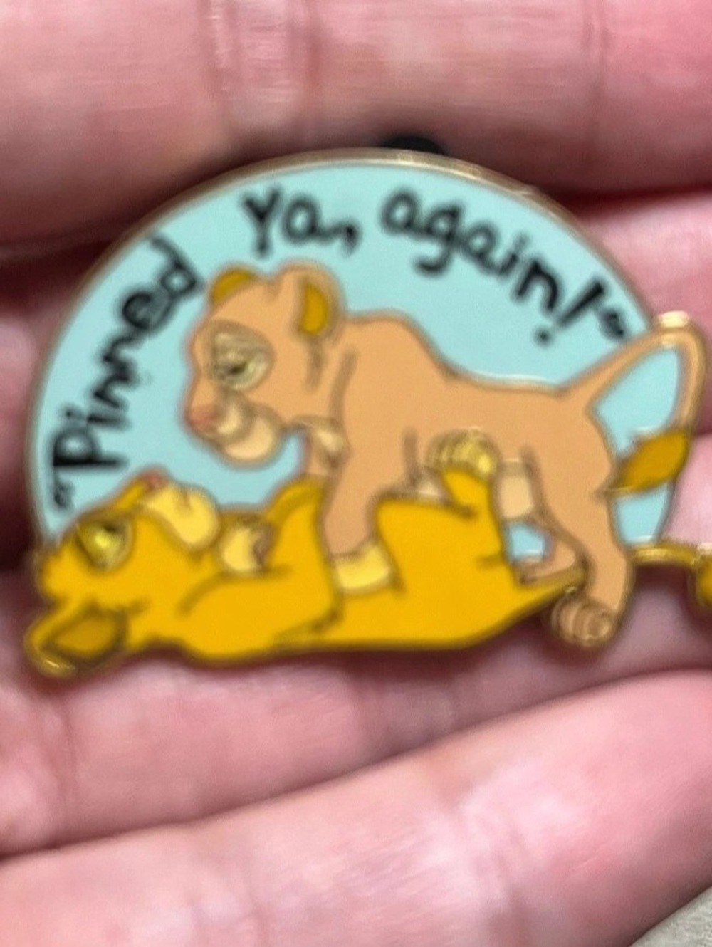 Disney Simba and Nala - Pinned Ya Again! Enamel Pin Yellow & Blue
